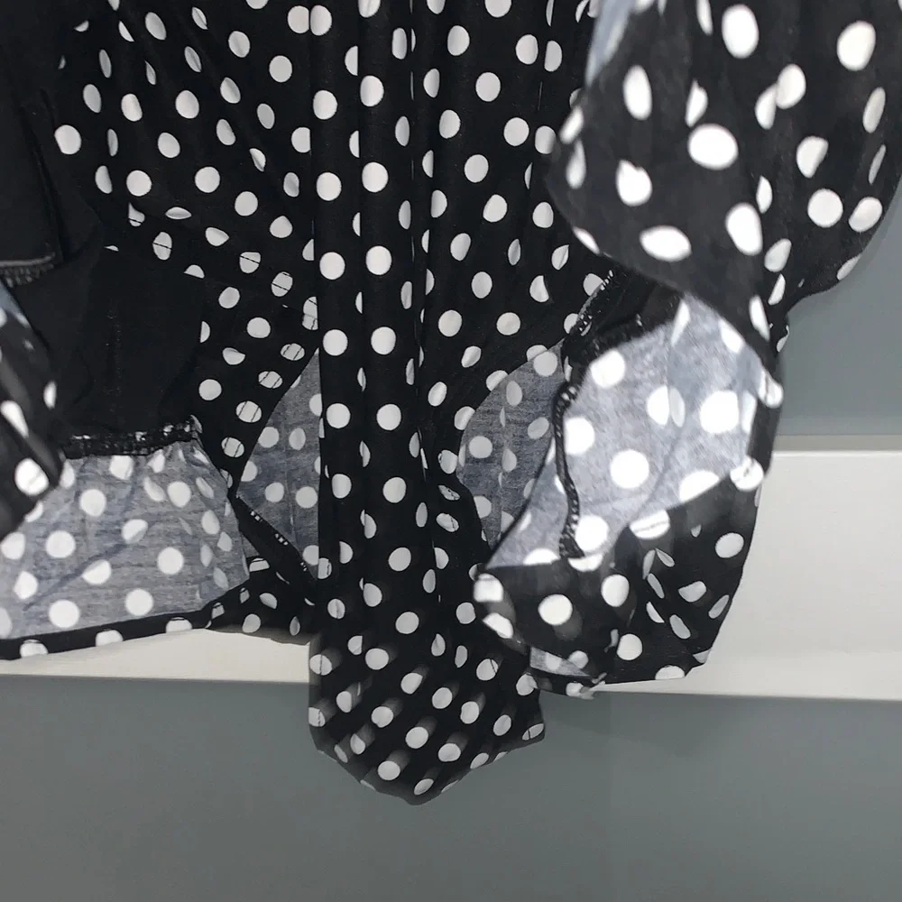 Coco Reef Black and White Polka Dot One Piece Swimsuit - Picture 4 of 7
